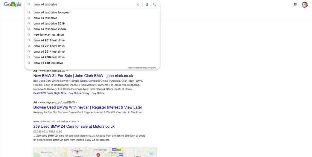 Importance of brainstorming within Google Adwords, screenshot 3
