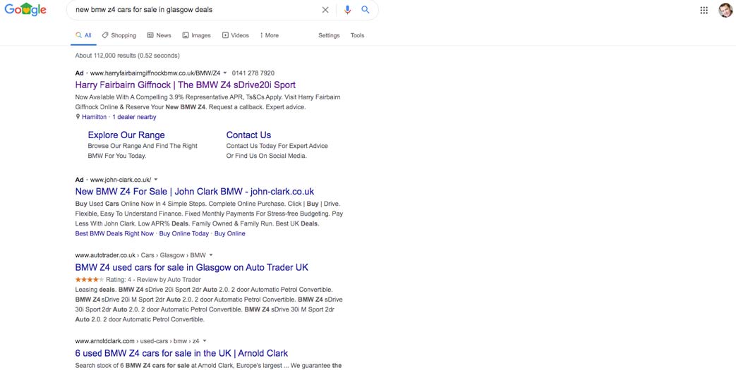 Importance of brainstorming within Google Adwords, screenshot 7